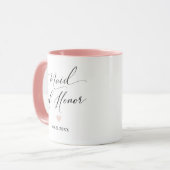 Maid of Honor Personalized Script Wedding Gift Mok (Voorkant links)