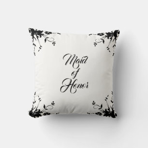 Maid of Honor Personalized White Kussen