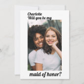 Maid of Honor Photo Wedding Personalized Kaart (Voorkant)