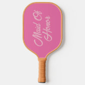 Maid of Honor Pink Lace Print Pickleball Paddle (Achterkant)