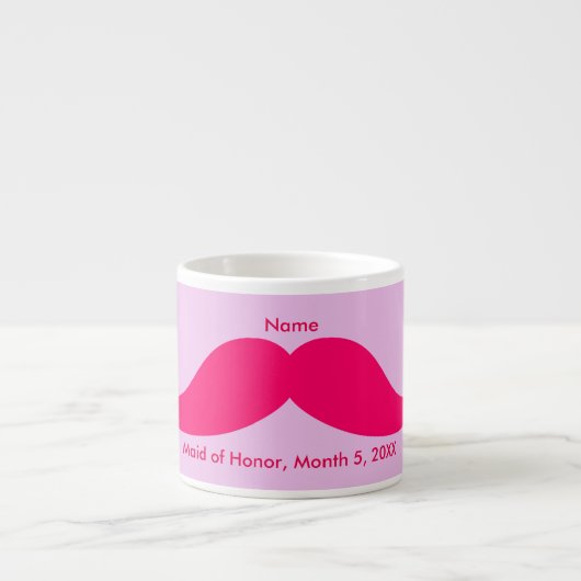 Maid of Honor Pink Mustache Espresso Mok (Voorkant)
