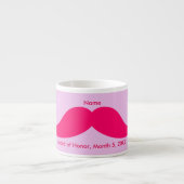 Maid of Honor Pink Mustache Espresso Mug (Devant)