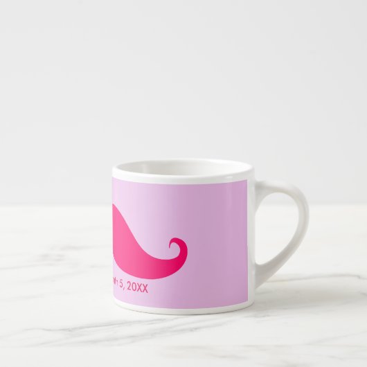 Maid of Honor Pink Mustache Espresso Mug (Droite)