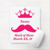 Maid of Honor Pink Mustache Mousepad Muismat (Met muis)