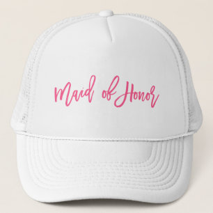 Maid of Honor Pink Script Trucker Pet