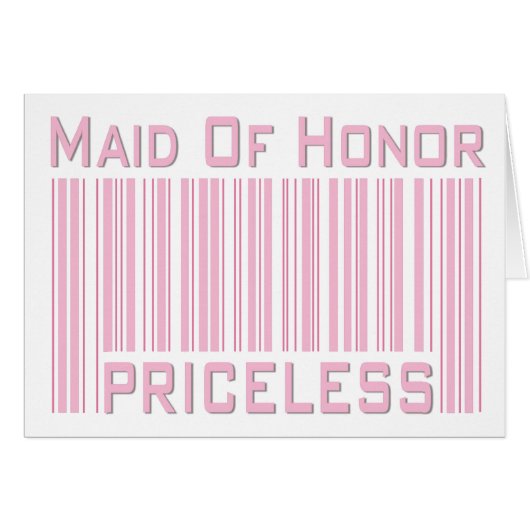 Maid of Honor Priceless (Voorkant Horizontaal)