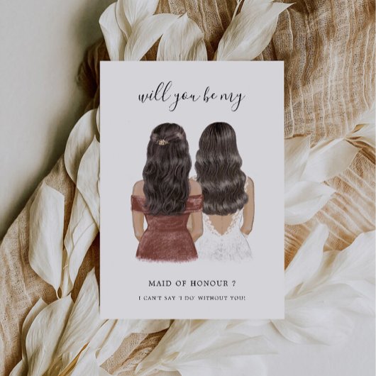 Maid of Honor Proposal Kaart Custom Design