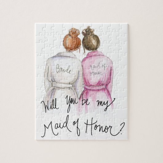 Maid of Honor? Puzzle R Bun Bride Br Bun Maid Legpuzzel (Verticaal)
