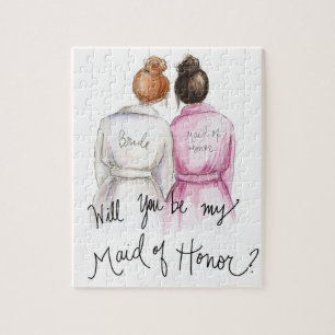 Maid of Honor? Puzzle R Bun Bride Dk Br Bun Maid Legpuzzel