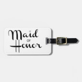 Maid of Honor Retro Script Bagagelabel (Voorkant horizontaal)