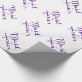 Maid of Honor Retro Script Cadeaupapier (Hoek)