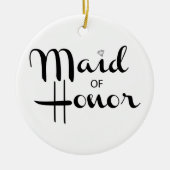 Maid of Honor Retro Script Keramisch Ornament (Voorkant)