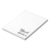 Maid of Honor Retro Script Notitieblok (Gedraaid)