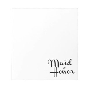Maid of Honor Retro Script Notitieblok