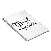 Maid of Honor Retro Script Notitieboek (Rechterzijde)
