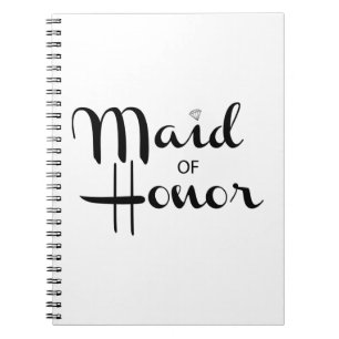 Maid of Honor Retro Script Notitieboek