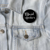 Maid of Honor Retro Script Ronde Button 5,7 Cm (In situ)