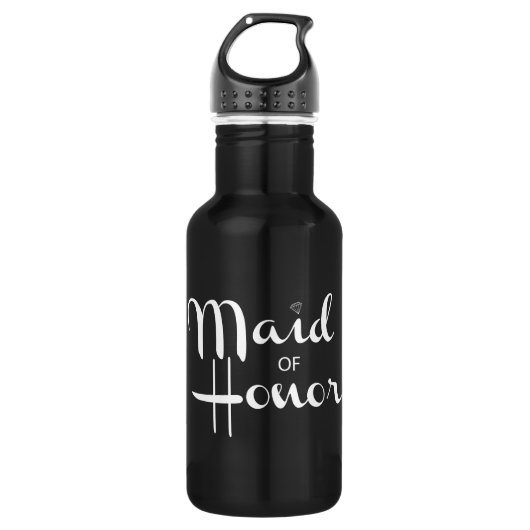 Maid of Honor Retro Script Waterfles (Voorkant)