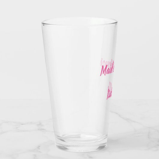 Maid of Honor roze Custom Name Gifts Wedding Glas (Rechts)