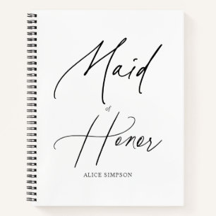 Maid of Honor Script Handwriting Notitieboek