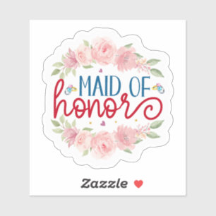 Maid of Honor Sticker