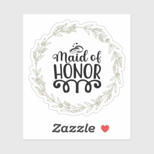 Maid of Honor Sticker (Vel)