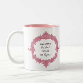 Maid of Honor  Style Custom Name V01 Tweekleurige Koffiemok