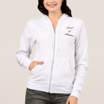 "Maid of Honor/Team Bride" Sweat - shirt à capuche<br><div class="desc">Ces Sweat - shirts à capuche de vêtement américain seront tellement amusants pour les fêtes de bachelorette,  etc. "Maid of Honor" sur le devant et "Team Bride" sur le dos. Peut être changé pour dire ce que vous voulez.</div>