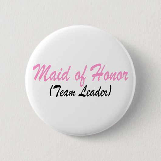 Maid of Honor (teamleider) Ronde Button 5,7 Cm (Voorkant)