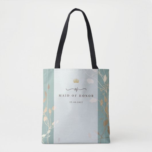 Maid of Honor Tote Bag | Sage Green & Gold (Devant)