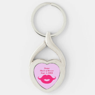 Maid of Honor Twisted Heart Keychain