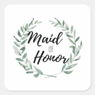 Maid of Honor Vierkante Sticker