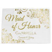 Maid of Honor Wedding Gift Bag - Large Groot Cadeauzakje (Voorkant)