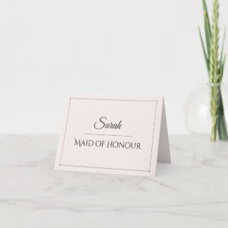 Maid of Honour Plaatskaart | Elegante Trouw Aankondiging