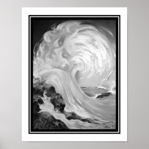 "Maid of the Mist" B&W 1937 Art Déco Imprimer
