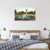 Maid of the Mist Fountain, Washington Statue Canvas Afdruk (Insitu (Slaapkamer))