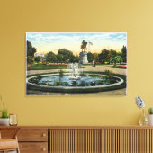 Maid of the Mist Fountain, Washington Statue Canvas Afdruk (Insitu (Woonkamer))