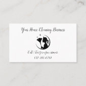 Maid Schoonmaak Huis QR Code Sparkling Business Visitekaartje (Voorkant)