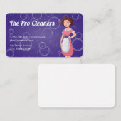 Maid Service | Cleaning Lady | Soap Bubbles Visitekaartje (Voorkant / Achterkant)