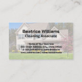 Maid Service Logo | House Front Yard Visitekaartje (Achterkant)