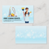 Maid with Broom and Soap Bubbles Visitekaartje (Voorkant / Achterkant)