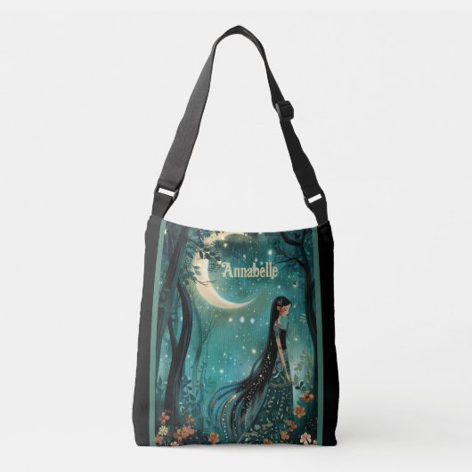 Maiden in de Moonlight Crossbody Canvas tas (Voorkant)