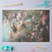 Maiden in de tuin een tissuepapier (Craft)