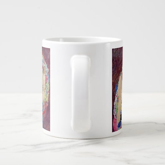 Maiden (Maagd), Gustav Klimt,  Art Nouveau Extra Grote Mok (Achterkant)