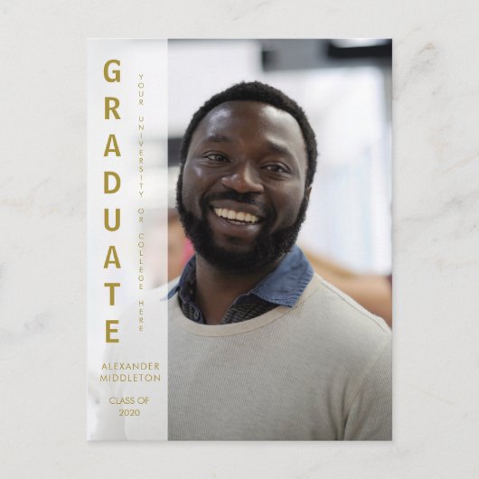 MaIe Graduate Graduate Graduation Invitation Photo (Devant)
