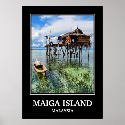 MAIGA ISLAND MALAYSIA TRAVEL POSTER (Voorkant)