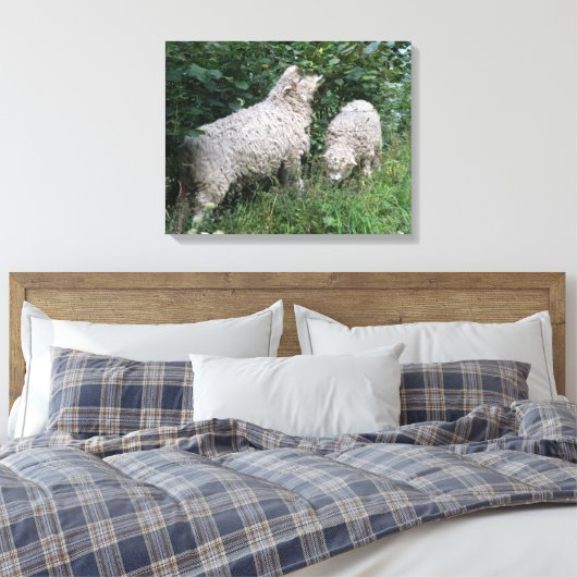 Maigre mouton Manger Feuille toile Imprimer (Insitu(Chambre))
