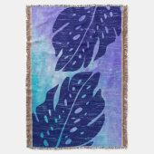 Maikai Hawaiian Monstera Leaf Stropdas-Dye Blend Deken (Voorkant Verticaal)