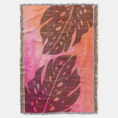 Maikai Hawaiian Monstera Leaf Stropdas-Dye Blend Deken (Voorkant Verticaal)