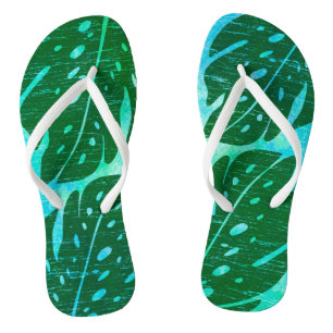 Maikai Hawaiian Monstera Leaf Stropdas-Dye Blend Teenslippers